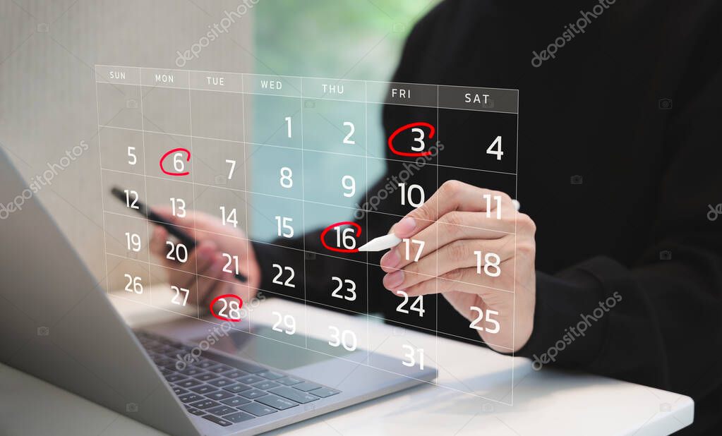 Calendario con aggiornamenti settimanali